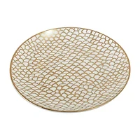 Certified International Matrix Gold 6-pc. Porcelain Appetizer Plate