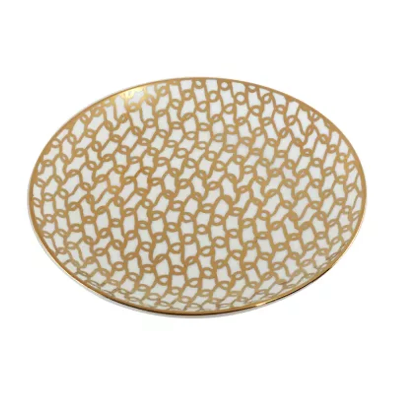 Certified International Matrix Gold 6-pc. Porcelain Appetizer Plate