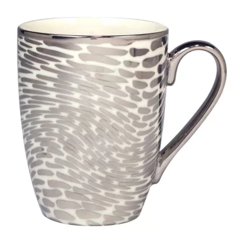 Certified International Matrix Silver 6-pc. Abstract Coffee Mug