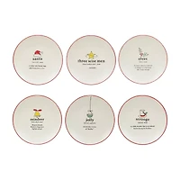Certified International Christmas Fun 6-pc. Stoneware Dessert Plate