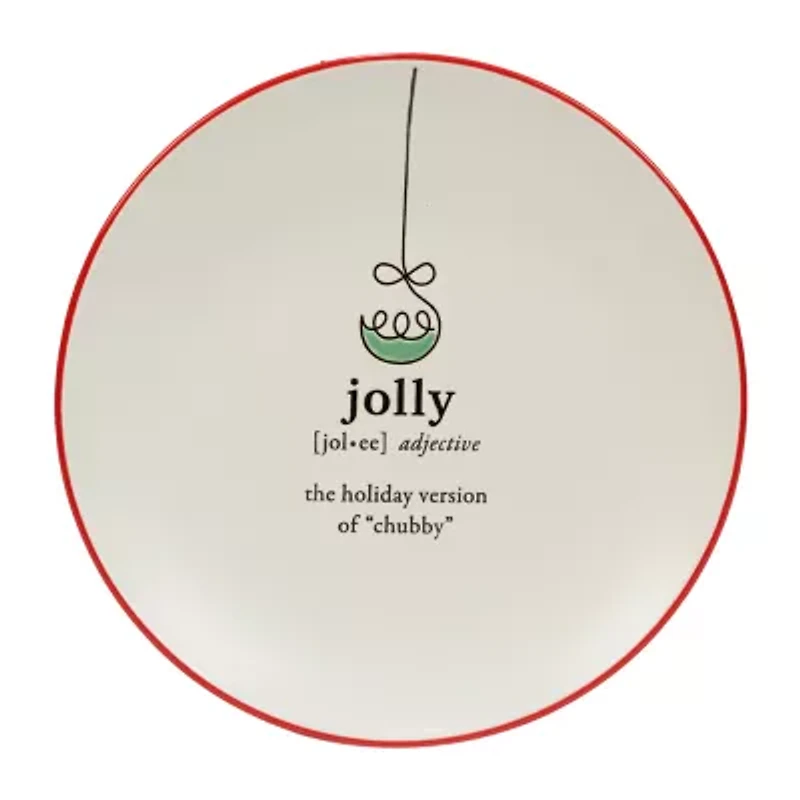 Certified International Christmas Fun 6-pc. Stoneware Dessert Plate