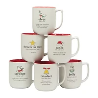 Certified International Christmas Fun 6-pc. Coffee Mug