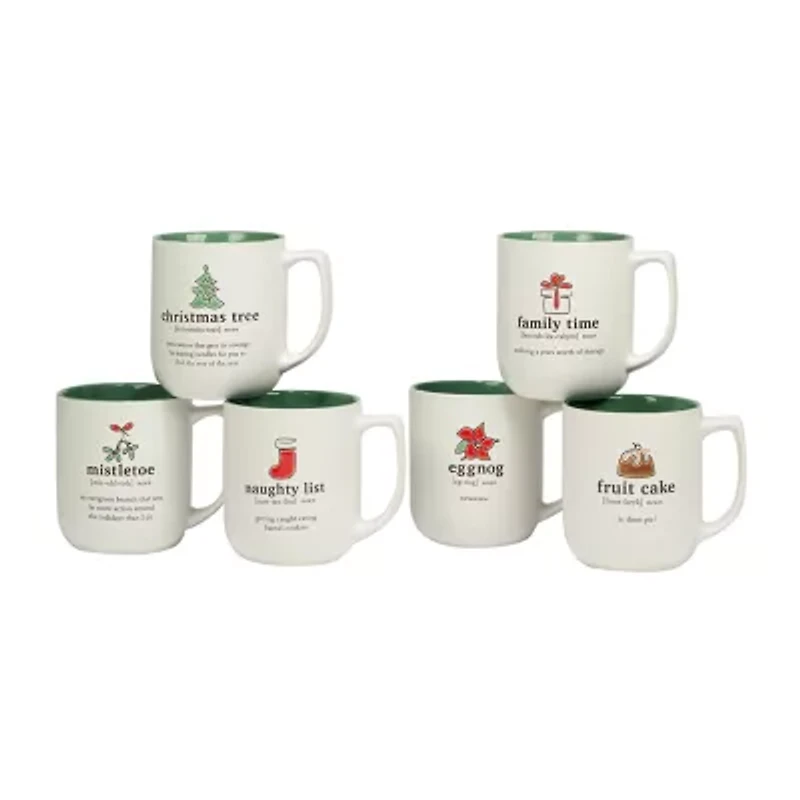 Certified International Christmas Fun 6-pc. Coffee Mug