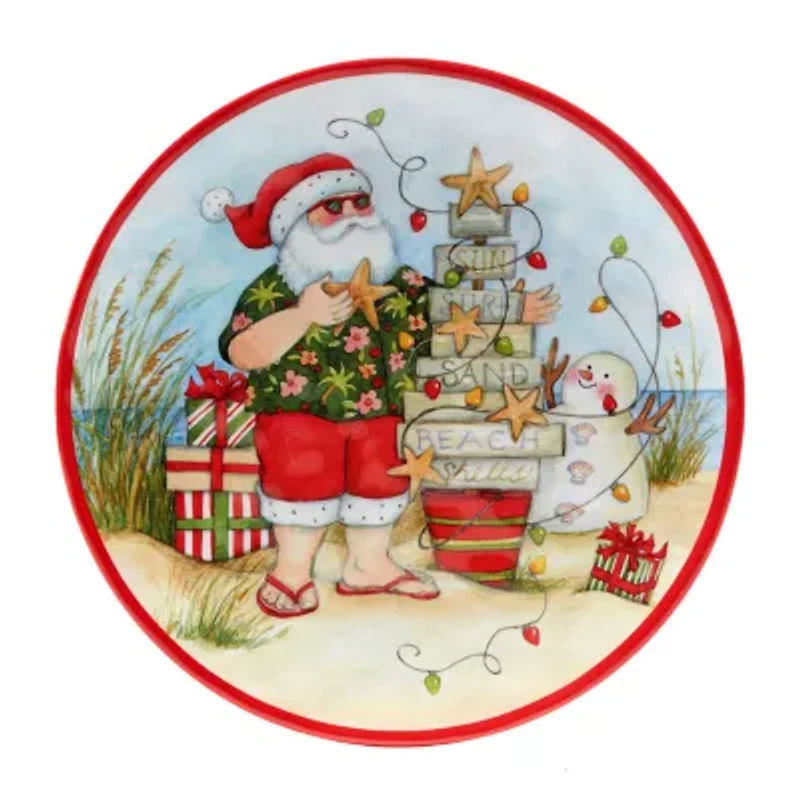 Certified International Santa'S Wish 6-pc. Melamine Dinner Plate