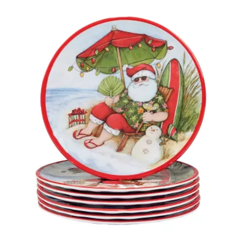 Certified International Santa's Wish 6-pc. Melamine Salad Plate