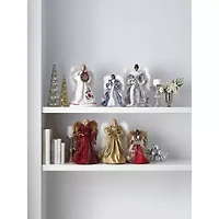 North Pole Trading Co. 16in White Dress Christmas Angels Figurine