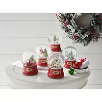 North Pole Trading Co. Holiday Red Truck African American Christmas Snow Globe