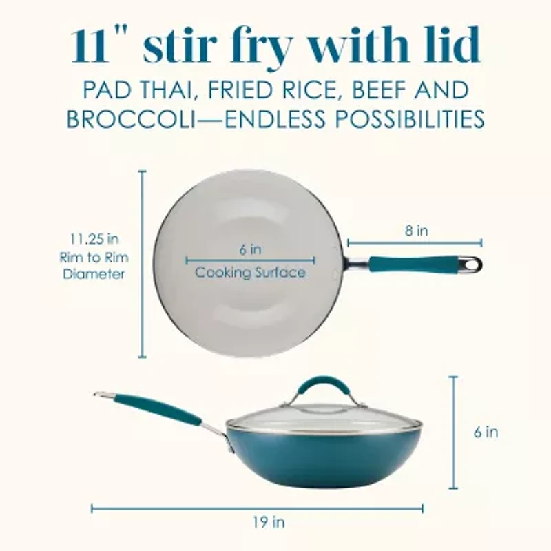 Rachael Ray Cucina Ceramic Non-Stick 11" Stir Fry Pan