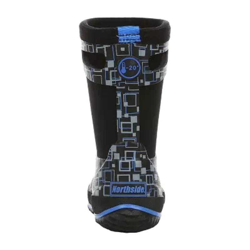 Northside Little & Big Kid Boys Raiden Waterproof Insulated Flat Heel Rain Boots
