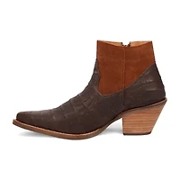 Dingo Womens Rickie Leatherie Stacked Heel Cowboy Boots