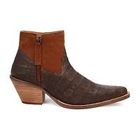 Dingo Womens Rickie Leatherie Stacked Heel Cowboy Boots