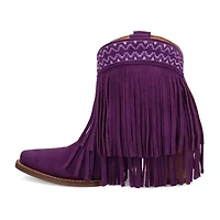 Dingo Womens Tapadero Suedeie Stacked Heel Cowboy Boots