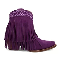 Dingo Womens Tapadero Suedeie Stacked Heel Cowboy Boots