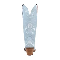 Dingo Womens Love Bug Leather Stacked Heel Cowboy Boots