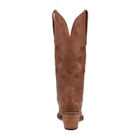 Dingo Womens Love Bug Leather Stacked Heel Cowboy Boots