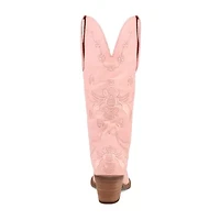 Dingo Womens Love Bug Leather Stacked Heel Cowboy Boots