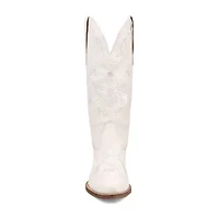 Dingo Womens Love Bug Leather Stacked Heel Cowboy Boots
