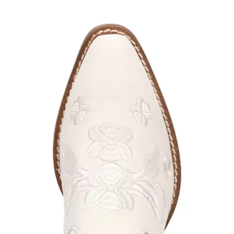 Dingo Womens Love Bug Leather Stacked Heel Cowboy Boots