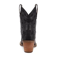 Dingo Womens Sweetheart Leatherie Stacked Heel Cowboy Boots