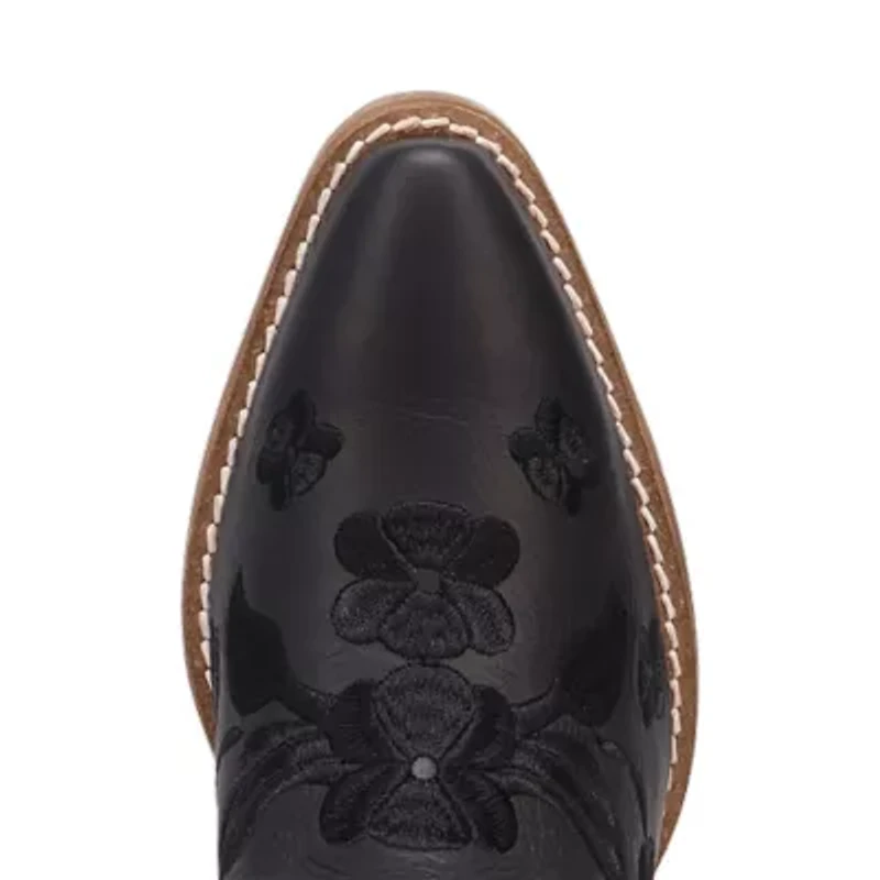 Dingo Womens Sweetheart Leatherie Stacked Heel Cowboy Boots