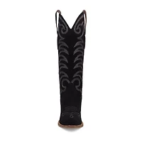 Dingo Womens Movin' On Leather Stacked Heel Cowboy Boots