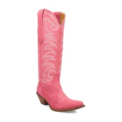 Dingo Womens Movin' On Leather Stacked Heel Cowboy Boots