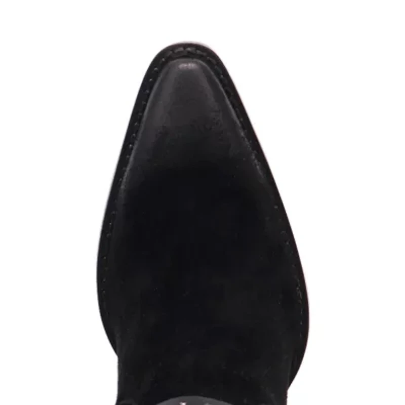 Dingo Womens Songbird Suede Stacked Heel Cowboy Boots