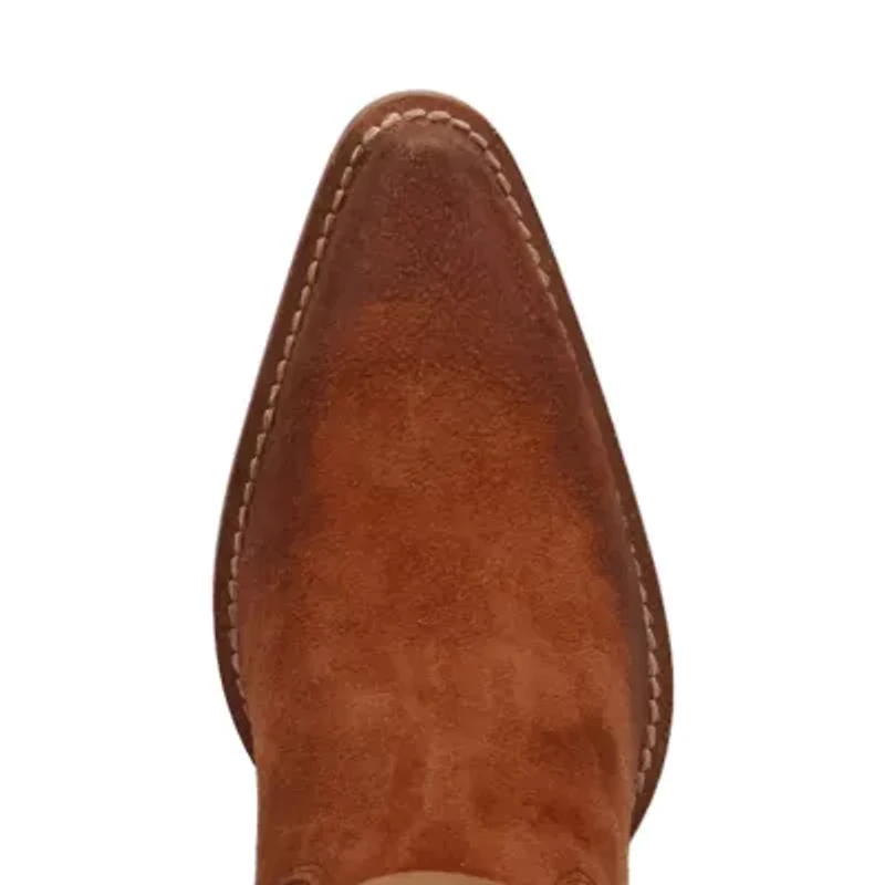 Dingo Womens Songbird Suede Stacked Heel Cowboy Boots