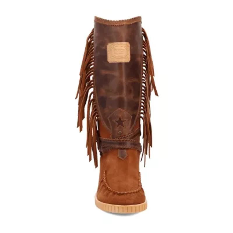 Dingo Womens Natchez Leather Wedge Heel Cowboy Boots