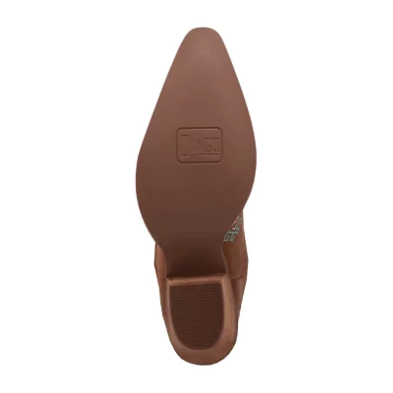 Dingo Womens Tequila Sunrise Suede Stacked Heel Cowboy Boots