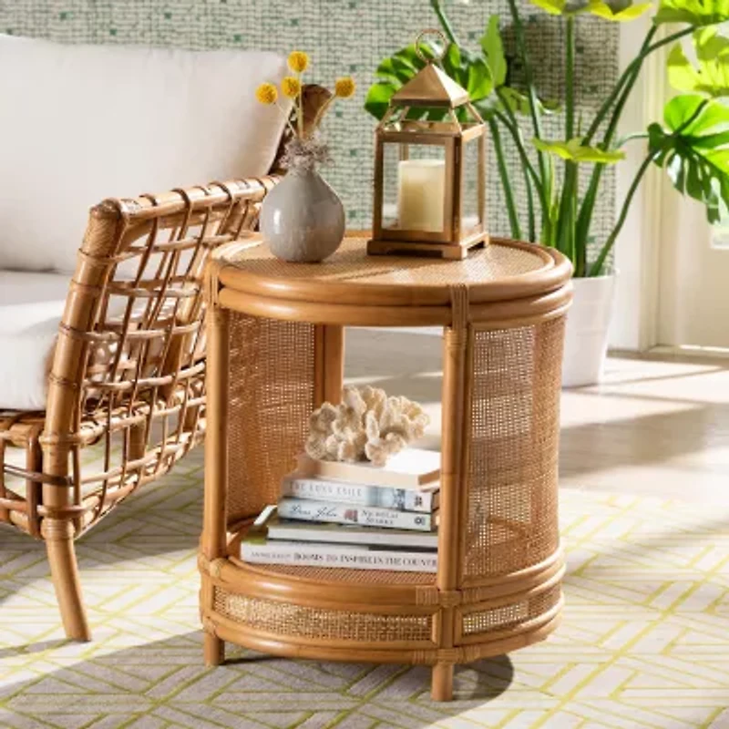 Louis Rattan End Table