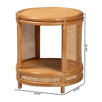 Louis Rattan End Table