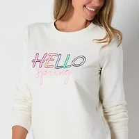 St. John's Bay Womens Long Sleeve Sweatshirt