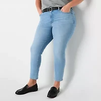 a.n.a Womens Plus High Rise Skinny Fit Jean