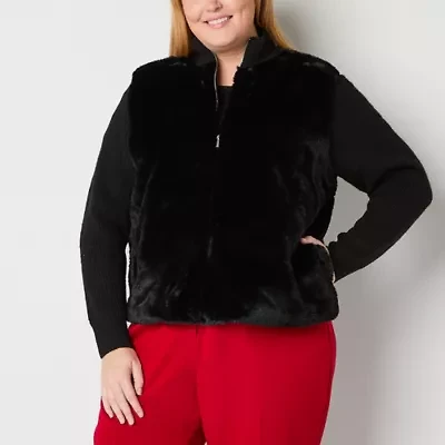 Liz Claiborne Womens Midweight Plus Bomber Jacket