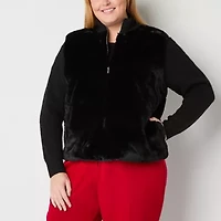 Liz Claiborne Womens Plus Midweight Bomber Jacket