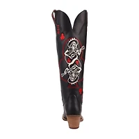 Dingo Womens King Of Clubs Stacked Heel Cowboy Boots
