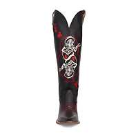 Dingo Womens King Of Clubs Stacked Heel Cowboy Boots