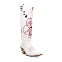 Dingo Womens King Of Clubs Stacked Heel Cowboy Boots