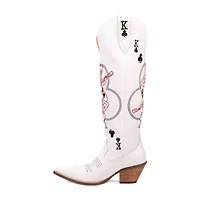 Dingo Womens King Of Clubs Stacked Heel Cowboy Boots