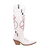 Dingo Womens King Of Clubs Stacked Heel Cowboy Boots