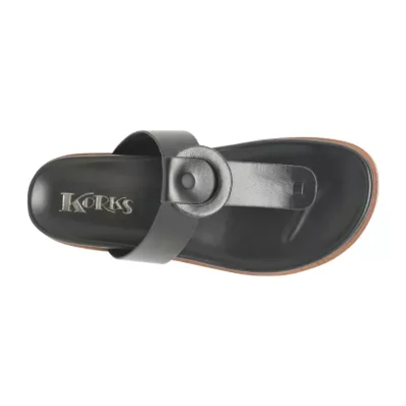 Korks Audie Womens T-Strap Footbed Sandals