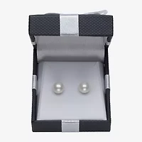 White Cultured Freshwater Pearl Sterling Silver Stud Earrings