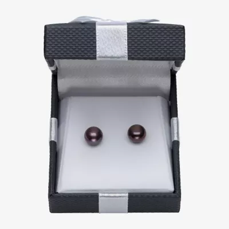 Dyed Cultured Freshwater Pearl Sterling Silver Stud Earrings