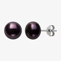 Dyed Cultured Freshwater Pearl Sterling Silver Stud Earrings