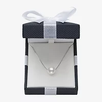 Womens White Cultured Freshwater Pearl Sterling Silver 18 Inch Pendant Necklace