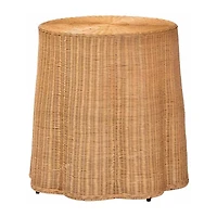 Palm Rattan End Table