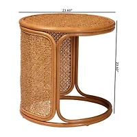 Eldon Rattan End Table