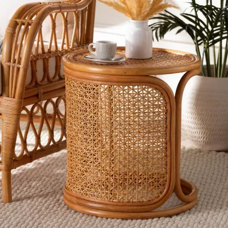 Eldon Rattan End Table