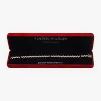 Sparkle Allure Womens Natural White Diamond Accent 7.25 Inch Tennis Bracelet